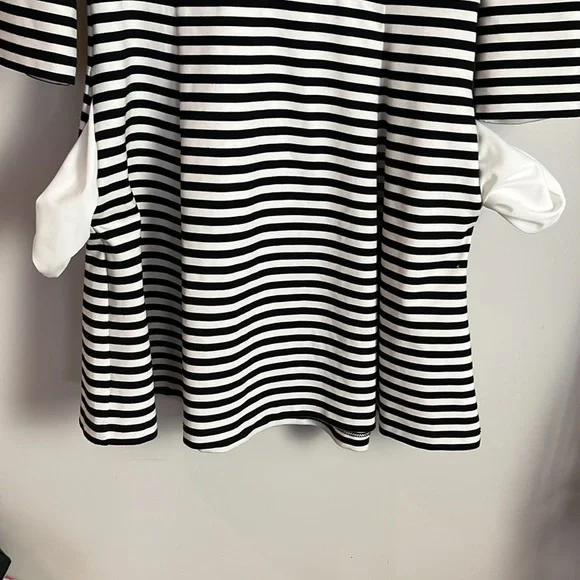 Kate Spade Brook Street black and white striped 3/4 sleeved dress size medium - Picture 10 of 10